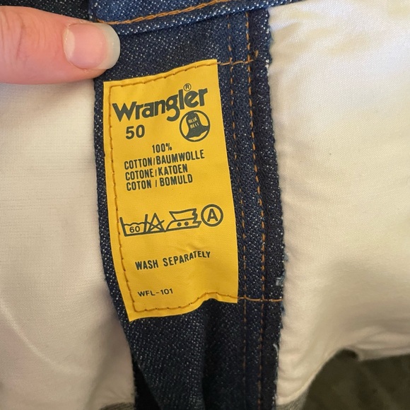 Vintage Wrangler 50 Indigo Straight Leg Jeans - Picture 2 of 6